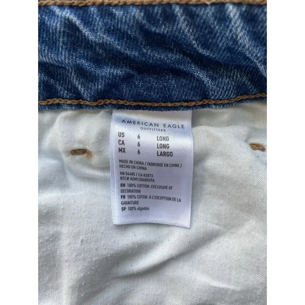 American Eagle Outfitters 100% Cotton Tomgirl Bermuda Denim Shorts Woman’s SZ 6